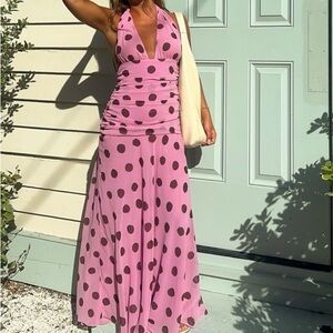 ZARA POLKA DOT MAXI DRESS